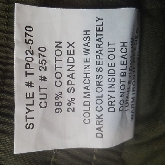 L.T.J. Letters to Juliet Olive Green High Waist Drawstring Cargo Joggers NWT - Picture 4 of 6